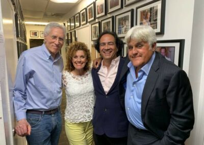 Leslie Norris Townsend with Jimmy Brogan, Jay Leno, and Joby Saad